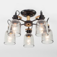 Потолочная люстра со стеклянными плафонами 70111/5 черный