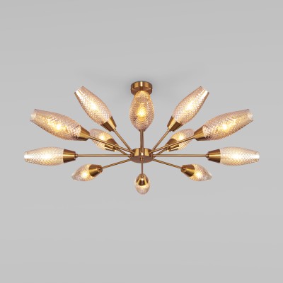 Потолочная люстра с плафонами 60140/12 золото