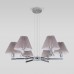 Подвесная люстра с абажурами 60136/6 хром/серый