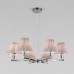 Подвесная люстра с абажурами 60136/6 хром/серый