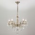 Люстра с хрусталем 3281/5 античная бронза / прозрачный хрусталь