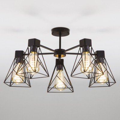 Потолочная люстра в стиле лофт 70107/5 черный