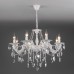 Подвесная люстра Eurosvet Veletta 10108/8 белый/прозрачный хрусталь Strotskis